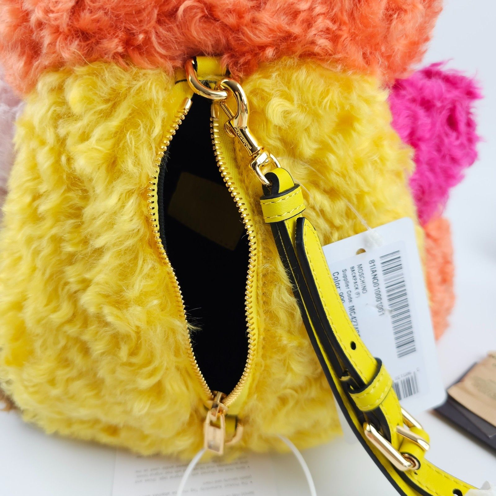 Moschino MOSCHINO Bear Multicolor Wool Clutch New & Authentic Size ONE SIZE - 4 Thumbnail