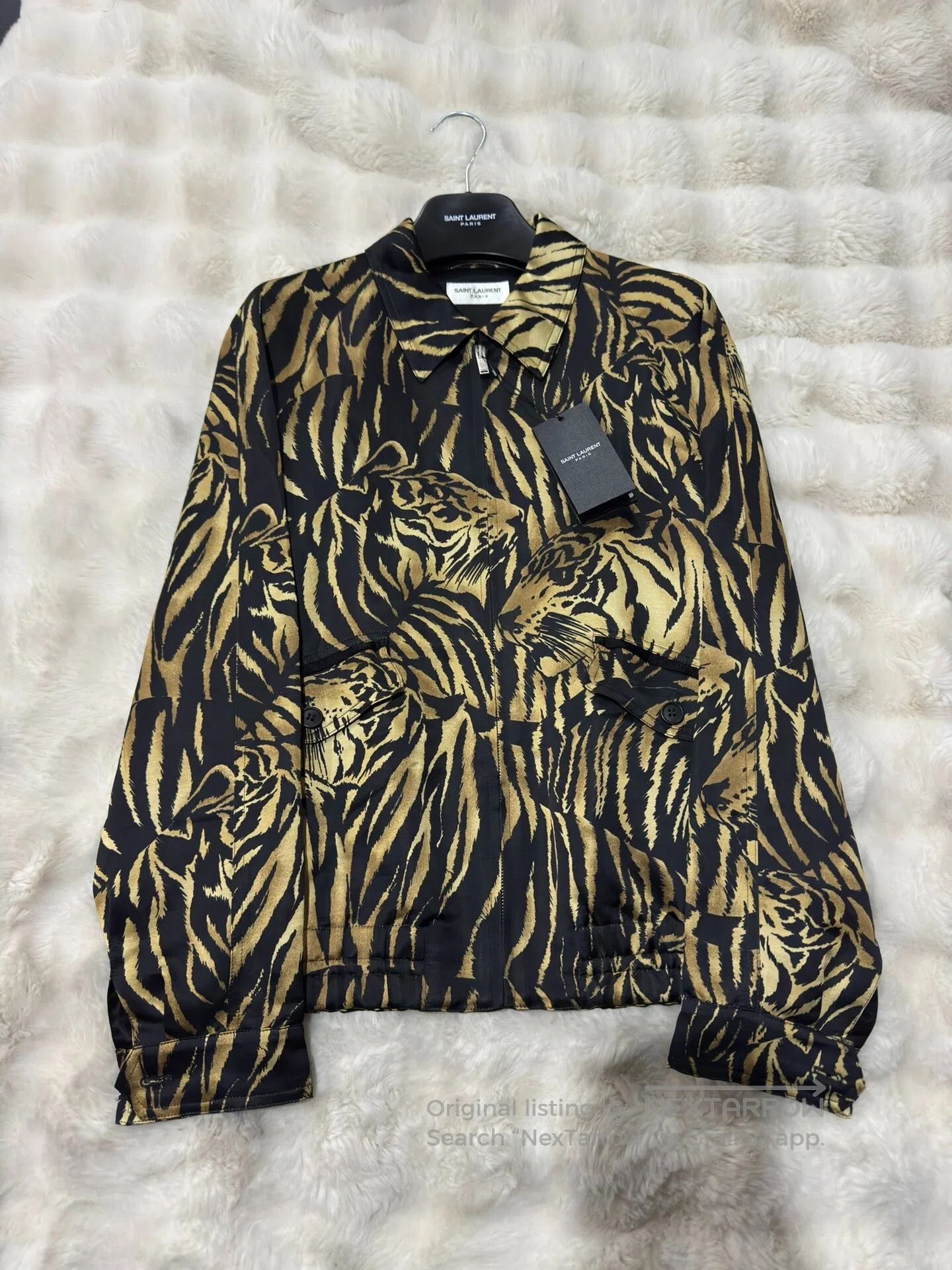 Saint Laurent Paris Saint Laurent Paris Tiger-Print Jacket| Size US S / EU 44-46 / 1 - 1 Thumbnail