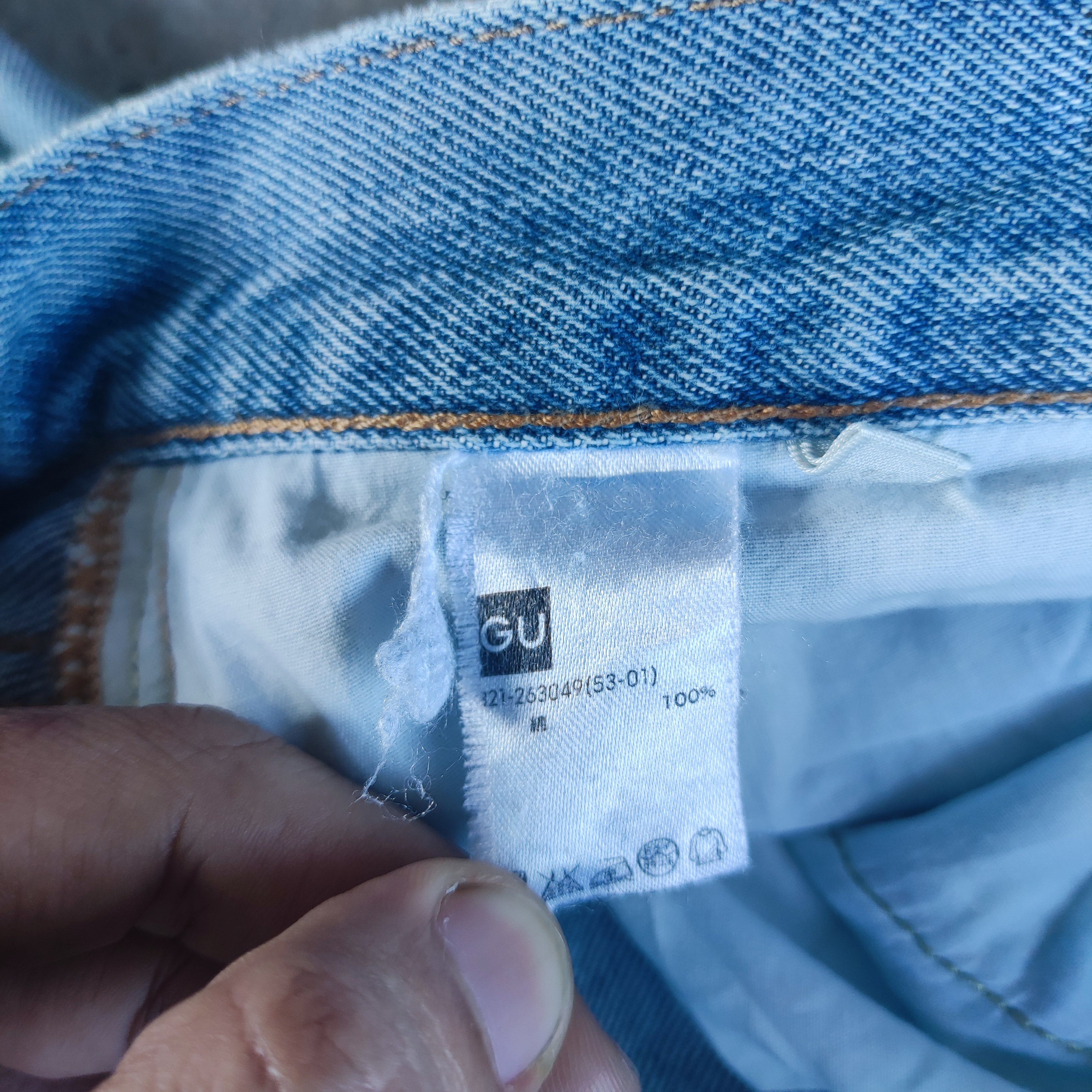 GU Vintage GU Brand Straight Jeans Faded Ripped Pants Size US 34 / EU 50 - 7 Thumbnail