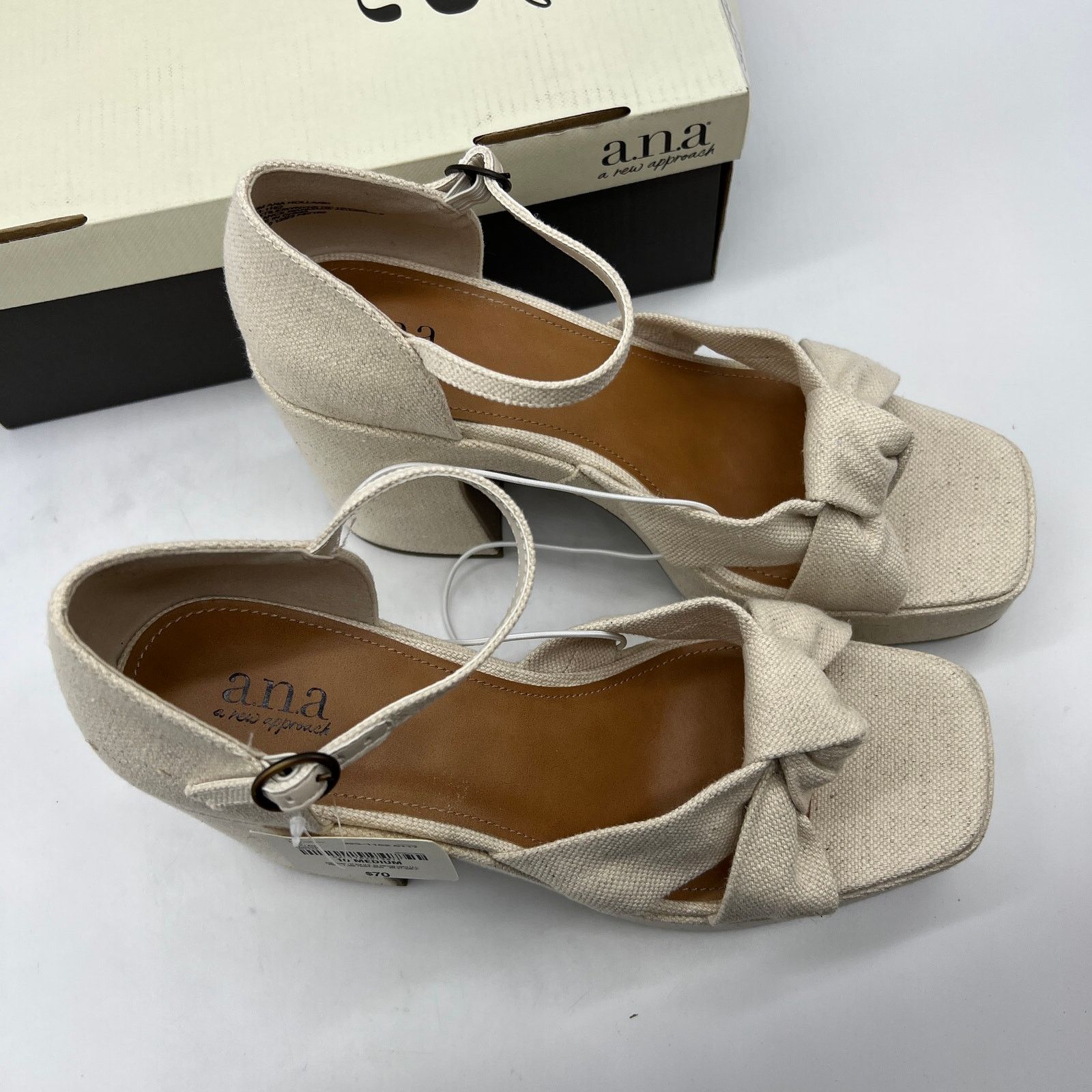 Other a.n.a Womens Holland Heeled Sandals Denim Platform10 Size US 10 / IT 40 - 6 Thumbnail