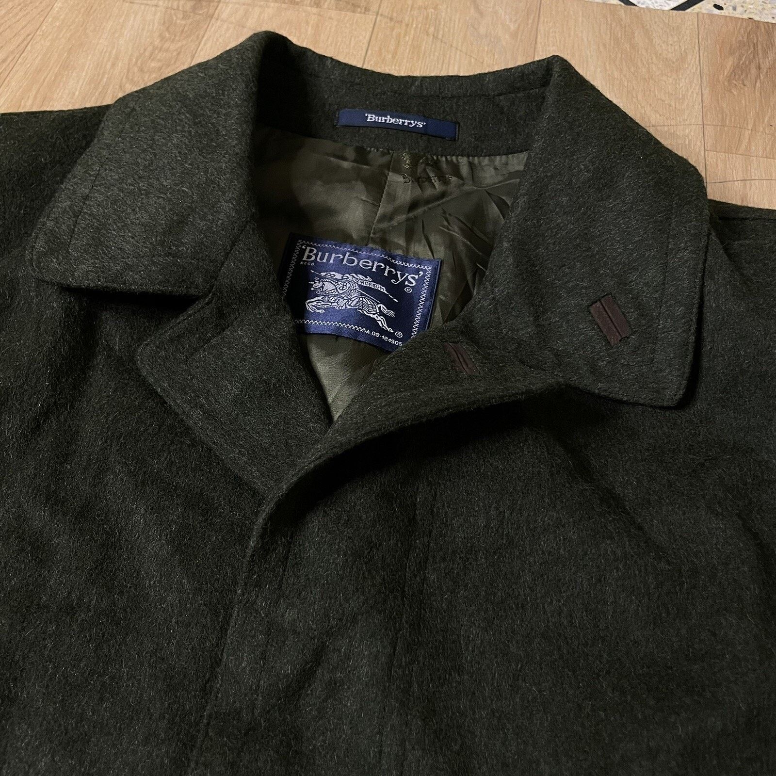 Burberry Burberry Trench Coat jacket ALPACA VIRGIN WOOL green olive Size US XL / EU 56 / 4 - 8 Thumbnail
