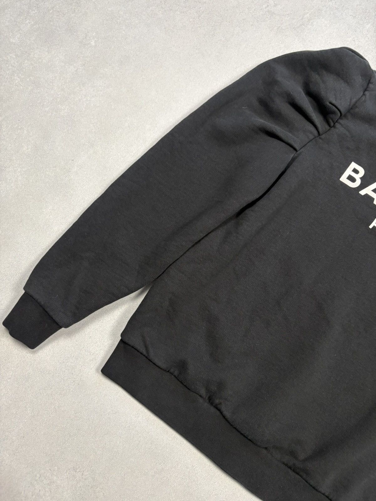 Balmain Balmain Paris Logo Sweatshirt Shoulder Panel Detail Black XS Size XS / US 0-2 / IT 36-38 - 4 Thumbnail