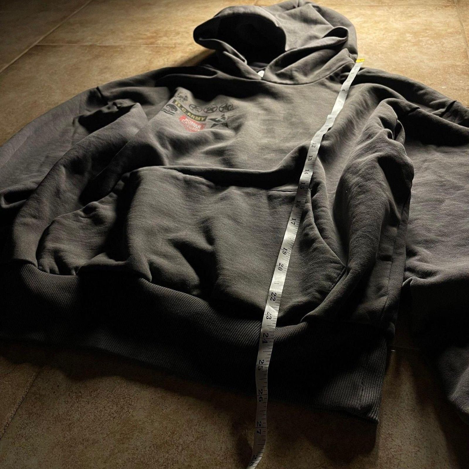Japanese Brand Japanese Brand Vintage Faded Grey War Hoodie size S Size US M / EU 48-50 / 2 - 12 Thumbnail