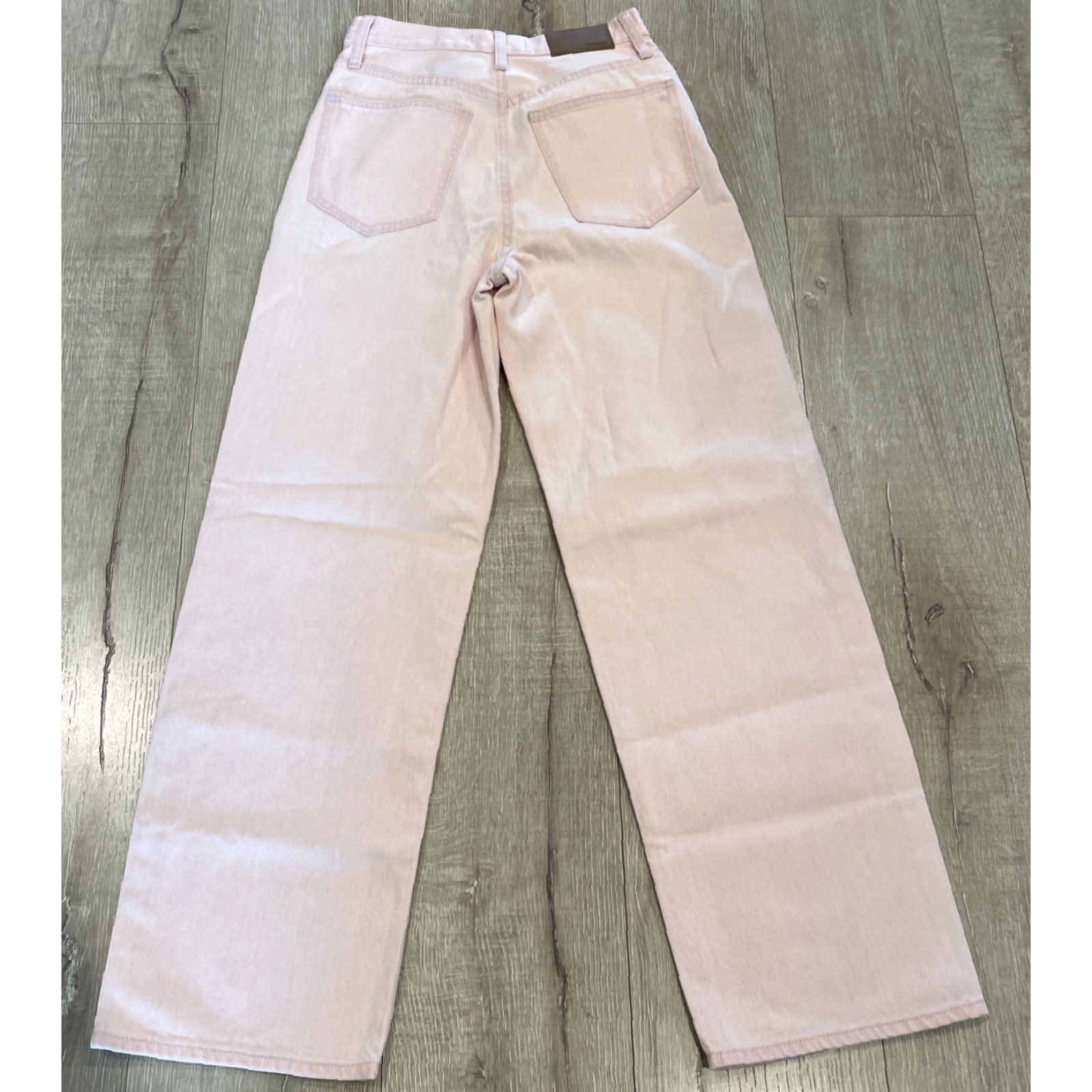 Madewell Wide-Leg Jeans Light Pink Wash Women Size 25 High Rise Bohemian NWT