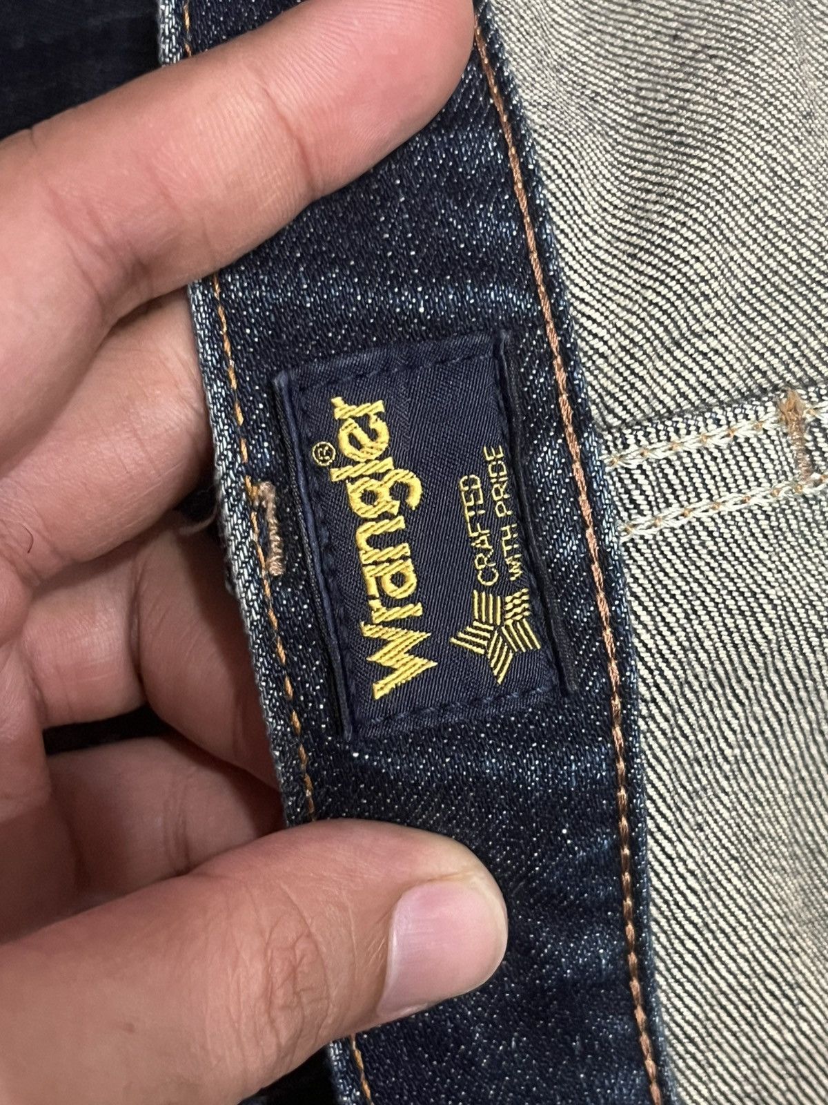 Wrangler Vintage Wrangler Dark Blue Washed Straight Leg Jeans Size US 33 - 17 Thumbnail