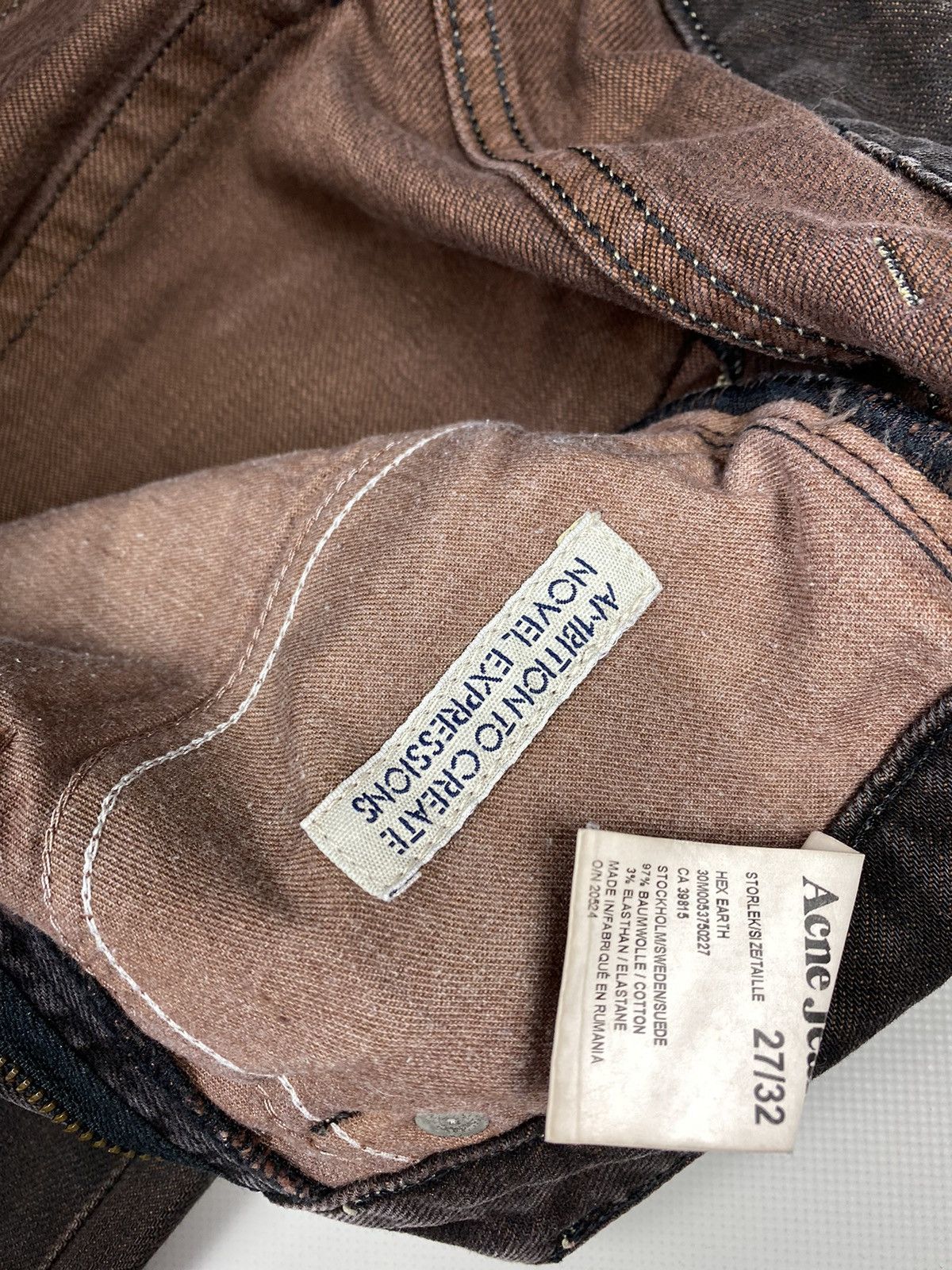 Acne Studios Acne Jeans Hex Earth ladies jeans size 27 / 32 Size 27" / US 4 / IT 40 - 16 Thumbnail