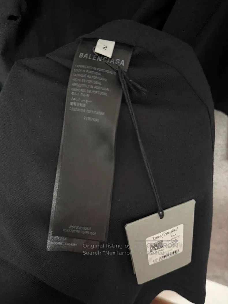 Balenciaga Balenciaga 24SS Reverse Embroidered Ripped Tee. Size US S / EU 44-46 / 1 - 4 Thumbnail