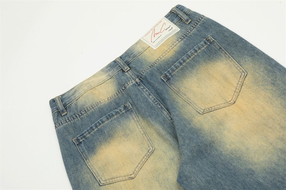 Japanese Brand × Jean Punk distressed washed casual loose straight jeans for men Size US 32 / EU 48 - 6 Thumbnail