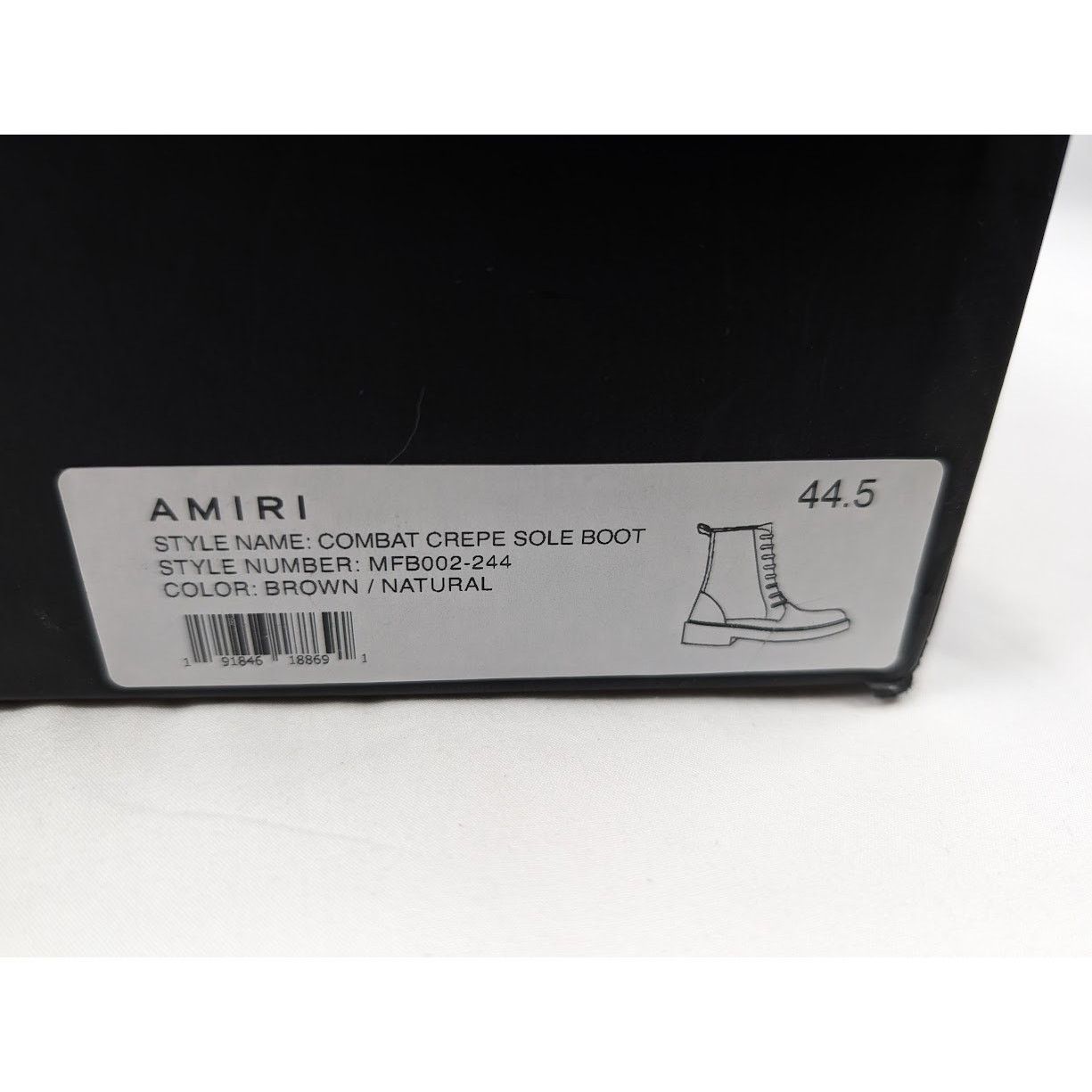 Amiri o1rshd1 Combat Crepe Sole Boots in Brown/Natural Size US 11.5 / EU 44-45 - 19 Thumbnail
