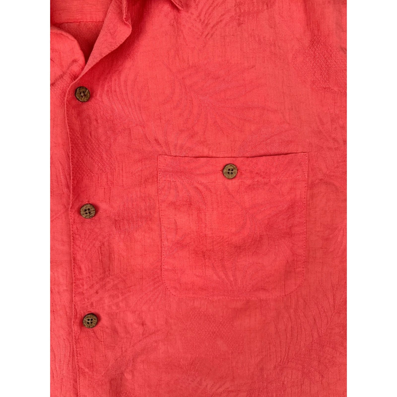 Vintage Joe Marlin Shirt Men 2XL Pink Floral Embroidered Rayon Hawaiian Button-Up Short Sleeve Size US XXL / EU 58 / 5 - 6 Thumbnail