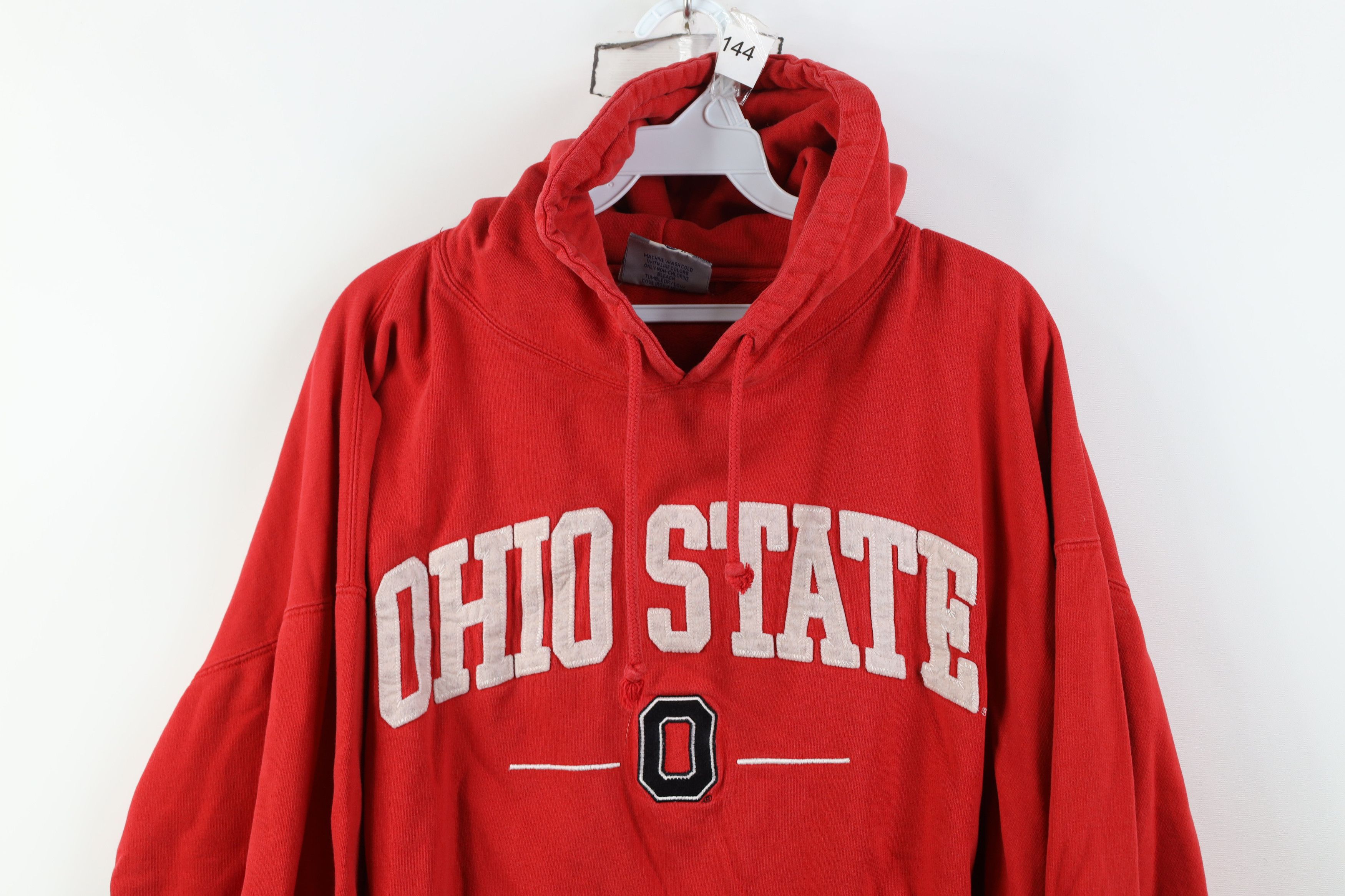 Vintage Vintage 90s Y2K Ohio State University Hoodie Sweatshirt Red Size XXL / US 16-18 / IT 52-54 - 2 Thumbnail
