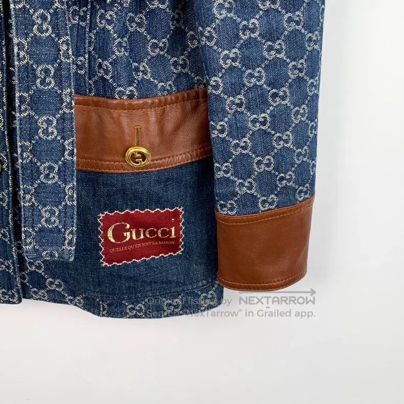 Gucci Gucci Dark blue logo jacquad full print cotton lapel singl Size XS / US 0-2 / IT 36-38 - 4 Thumbnail