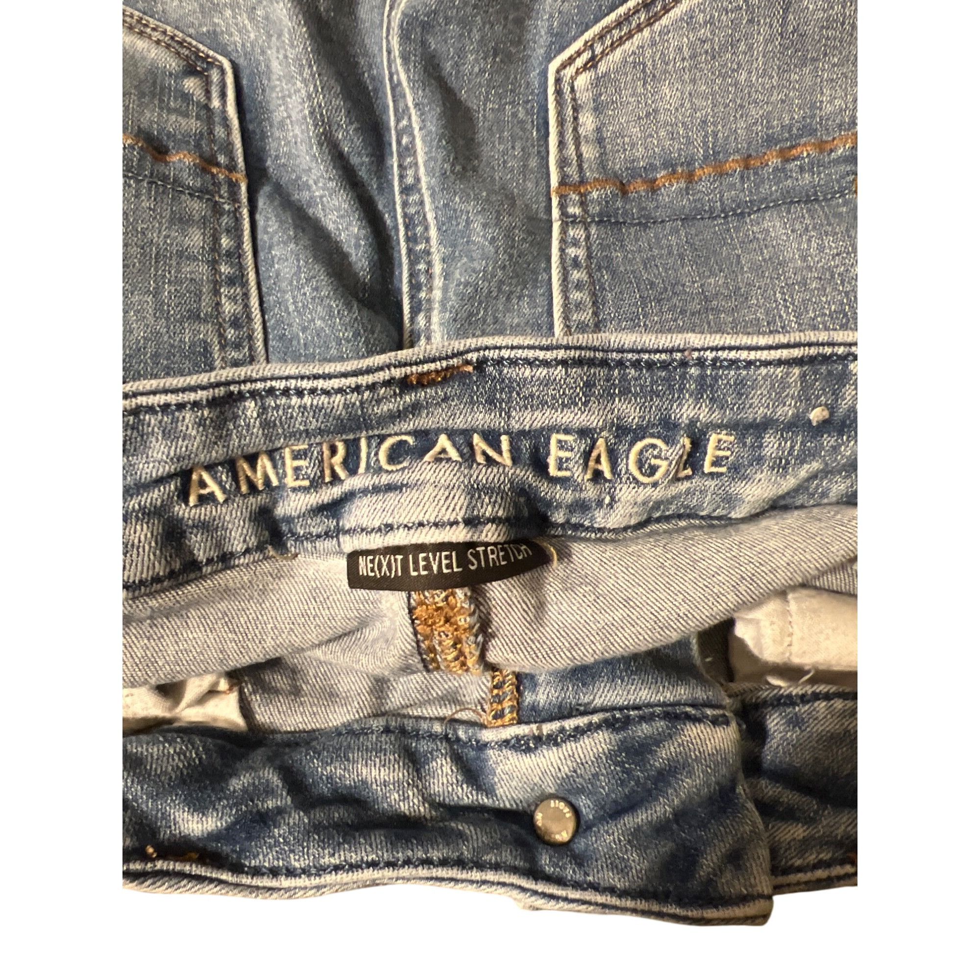 American Eagle Outfitters American Eagle Womens Hi-Rise Shortie Denim Jean Shorts Dest Size 30" / US 8 / IT 44 - 4 Thumbnail