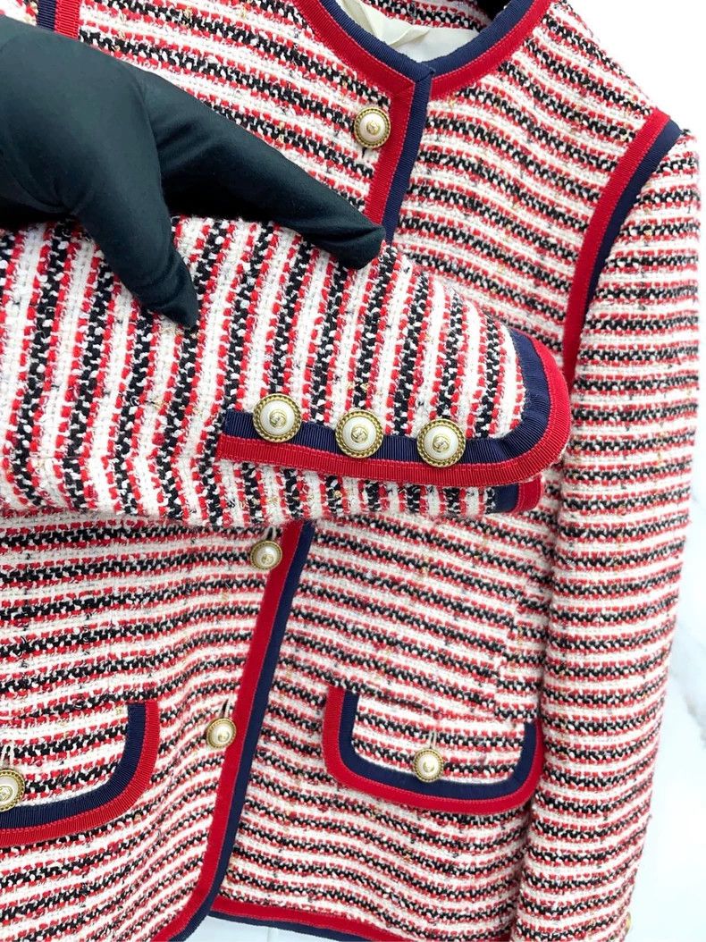 Gucci Gucci Red striped suit jacket 2504-Nextarrow Size S / US 4 / IT 40 - 5 Thumbnail
