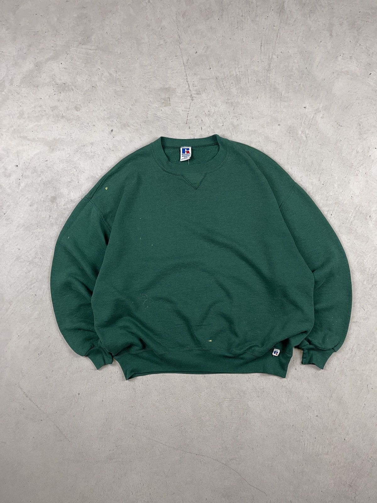Russell Athletic × Vintage 1990s Russell Athletics Green Sweatshirt Size US XXL / EU 58 / 5 - 1 Thumbnail