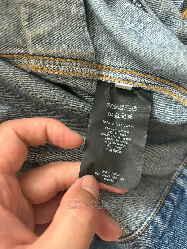 Balenciaga Balenciaga Solid-color lapel distressed denim jacket Size XXS / US 00 / IT 34 - 5 Thumbnail