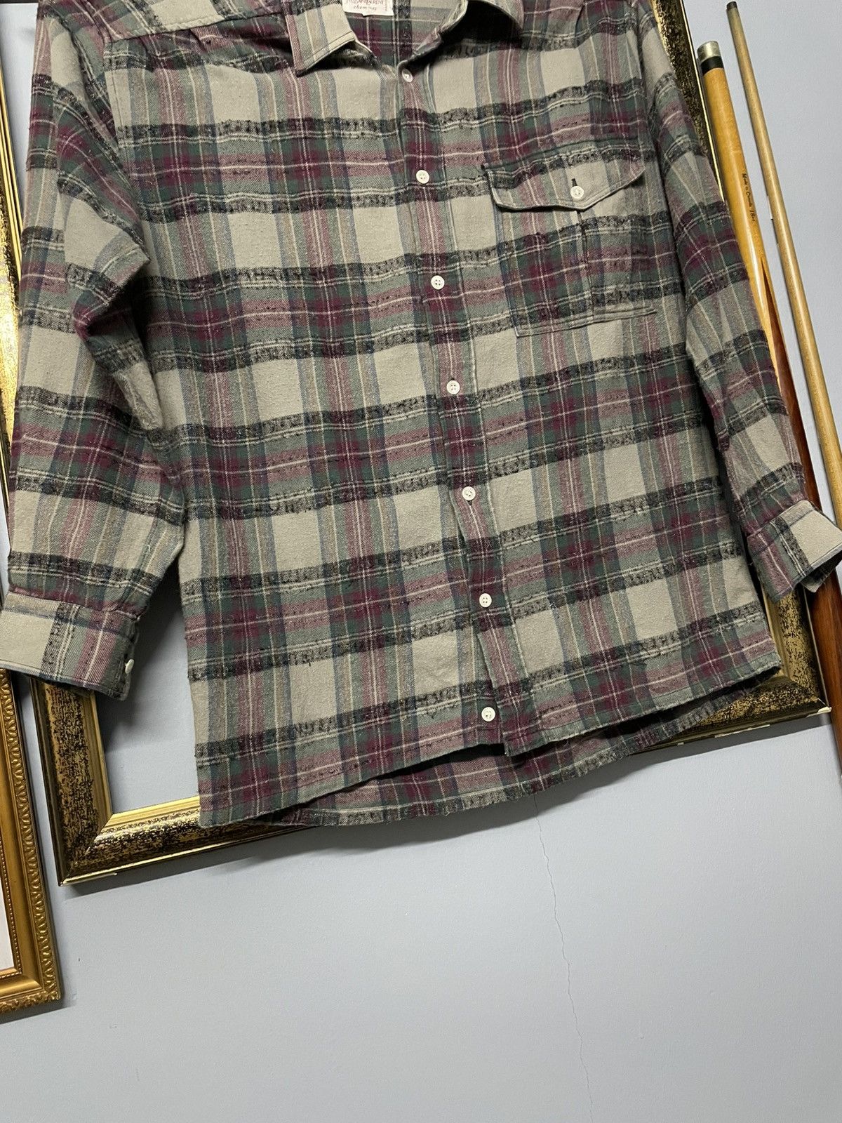 Yves Saint Laurent Vintage Yvessaintlaurent Chemises Vertical Stripe Flannel Size US M / EU 48-50 / 2 - 4 Thumbnail