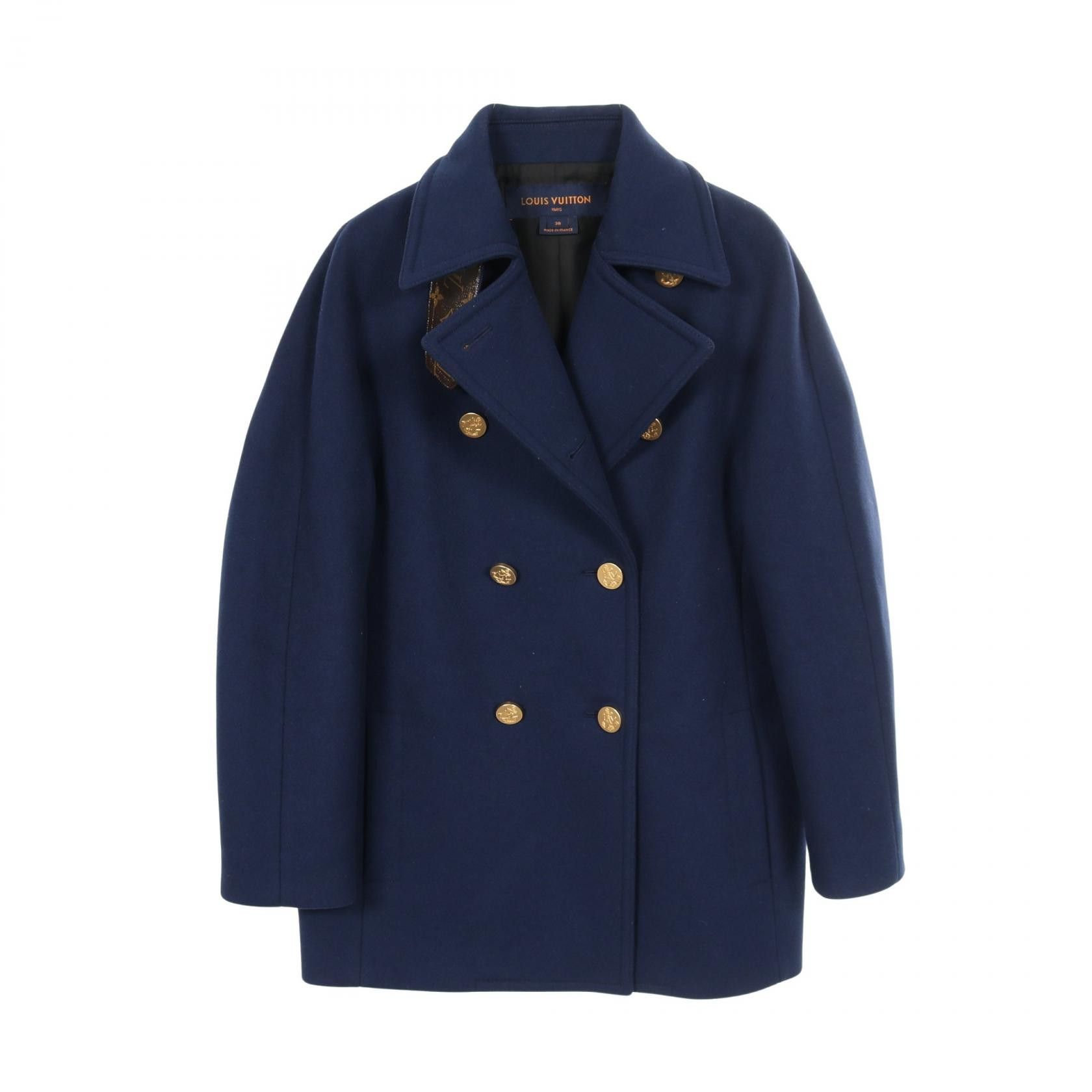 Louis Vuitton Louis Vuitton Louis Vuitton Wool Cashmere Coat Textile Outerwear DUTY FREE for USA Size ONE SIZE - 1 Thumbnail