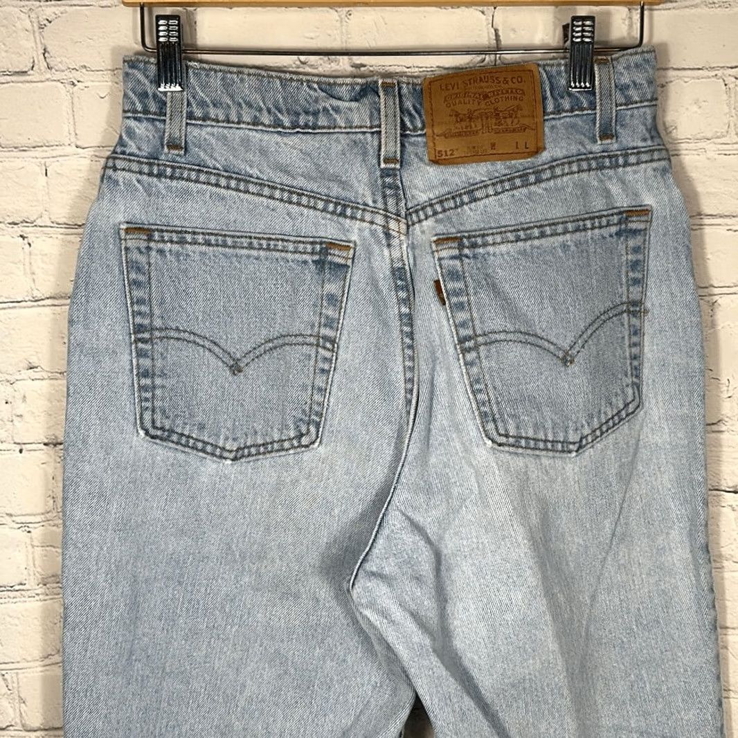 Levi's VINTAGE Levi's 512 Jeans Slim Fit Tapered Leg High Waist 13 Juniors Women Blue Light 90s Size 34" / US 12 / IT 48 - 5 Thumbnail