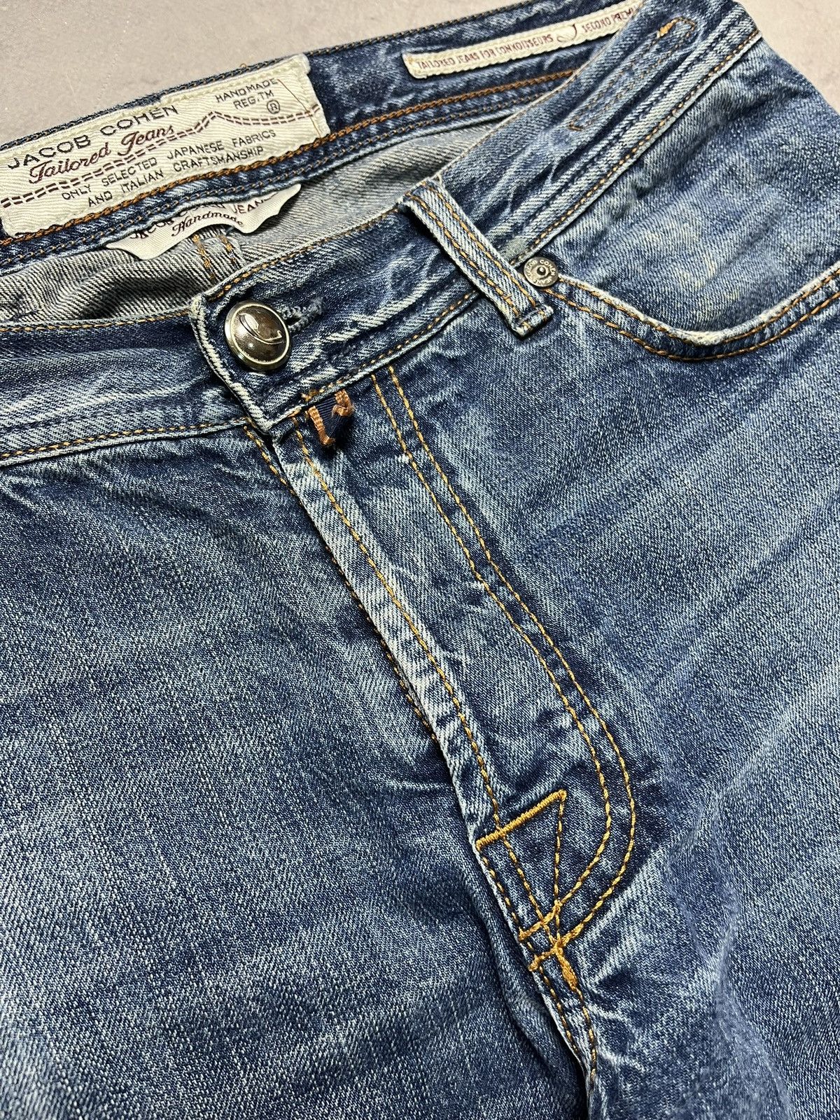 Jacob Cohen J620 Straight Fit Handmade Blue Italian Luxury