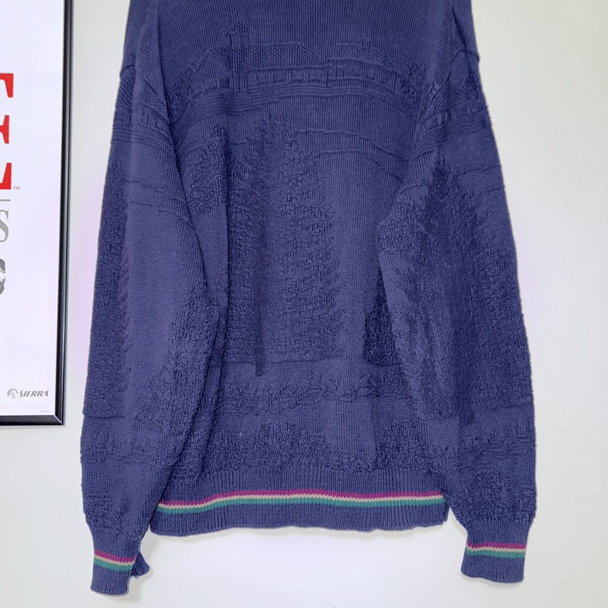 Vintage VINTAGE 90s CYPRES LINKS GOLF EMBROIDERED TEXTURED SWEATER Size US XL / EU 56 / 4 - 9 Thumbnail