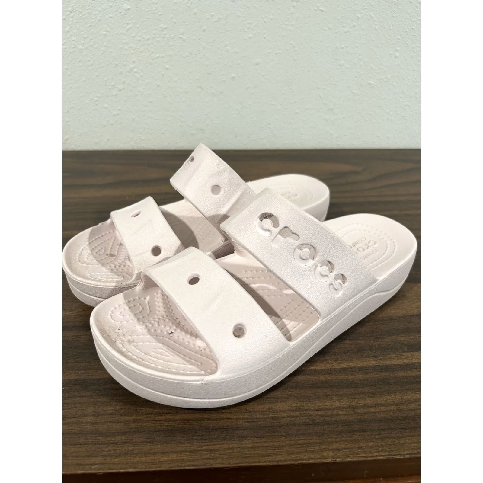 Crocs Crocs Baya Platform Slide Sandals Womens Size 7 Pink Slip On Size US 7 / IT 37 - 3 Thumbnail