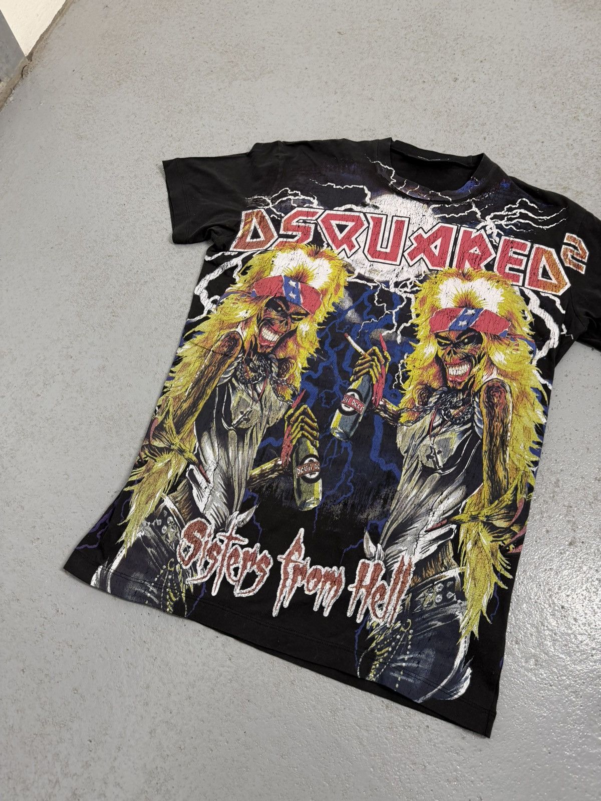 Dsquared2 Dsquared2 Sisters From Hell Iron Maiden T-Shirt Size US L / EU 52-54 / 3 - 2 Thumbnail