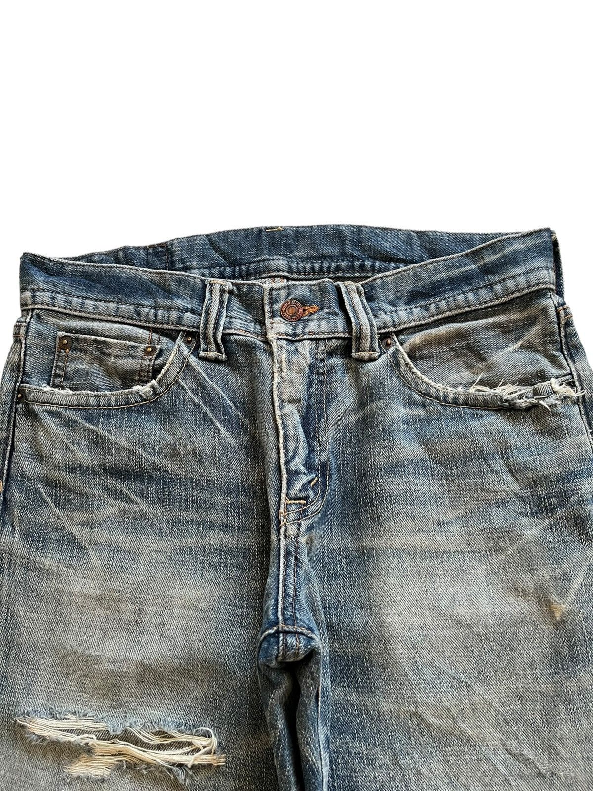 Japanese Brand SALES🔥Vintage Japanese Faded Wash Distress Bootcut Jeans Size US 31 - 4 Thumbnail