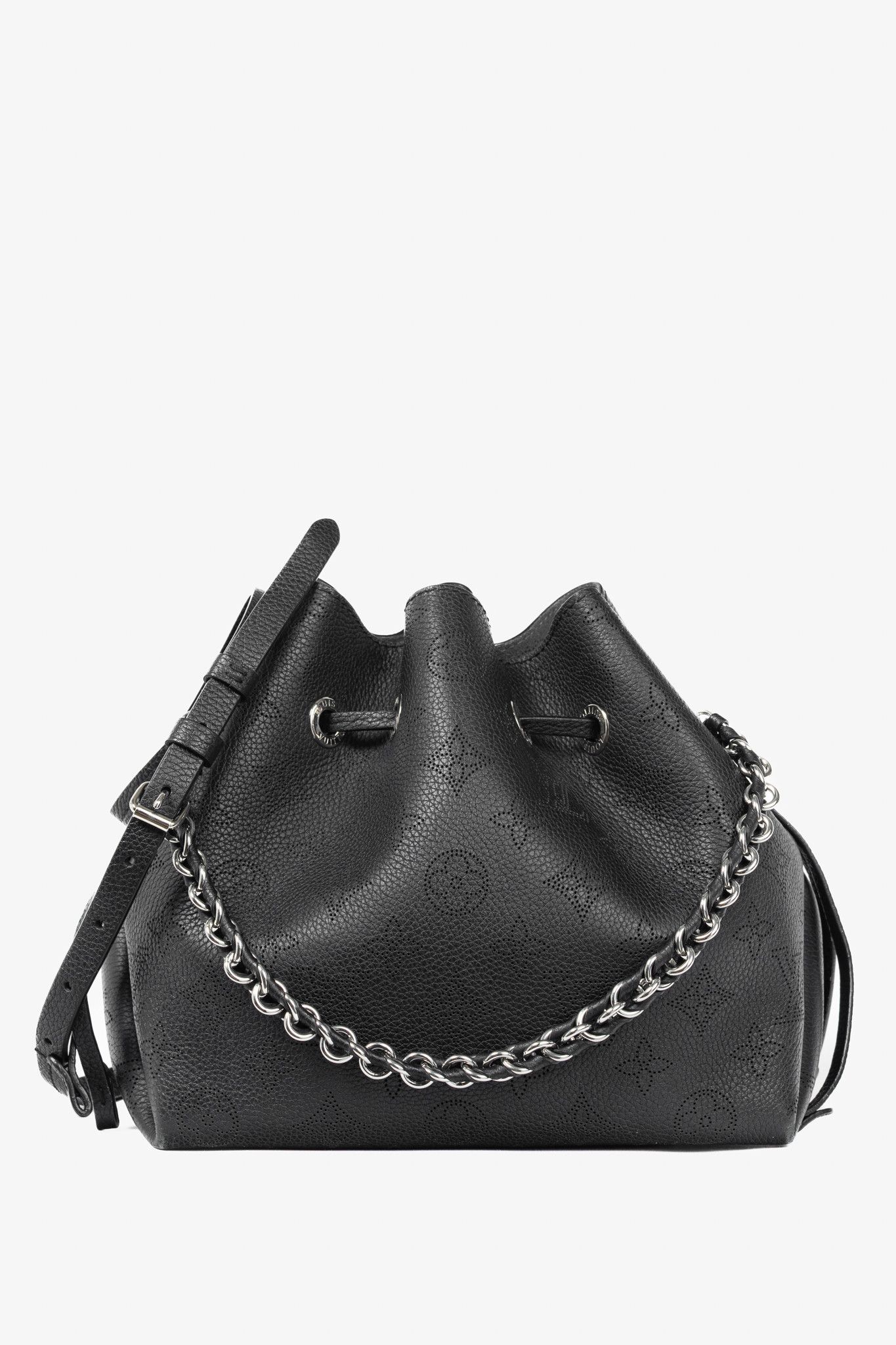 Louis Vuitton Louis Vuitton Bella Black Mahina Leather Bucket Bag Size ONE SIZE - 1 Thumbnail