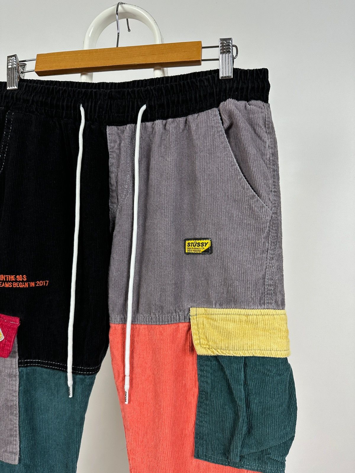Japanese Brand Stussy x Coursemys Corduroy Patchwork Cargo Pants Size US 30 / EU 46 - 4 Thumbnail