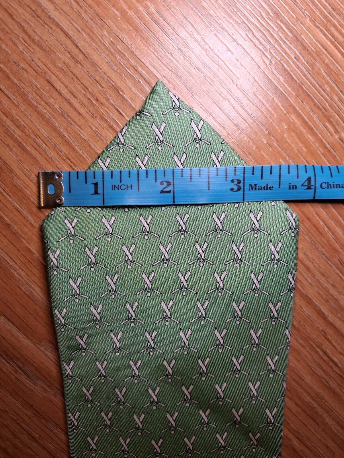 Vineyard Vines Vineyard Vines Silk Tie Green Ribbon Handmade Wide Cancer Size ONE SIZE - 7 Thumbnail