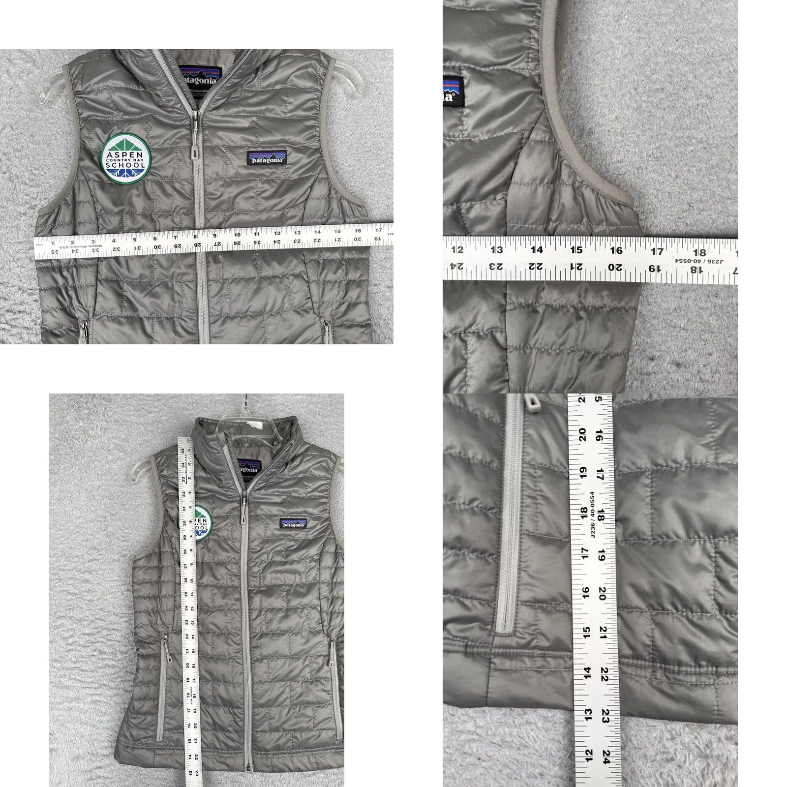 Patagonia Patagonia Nano Puff Vest Womens XS Gray Primaloft Insulated Full Zip Puffer Pocket Logo Patch Quilted Size XS / US 0-2 / IT 36-38 - 9 Thumbnail