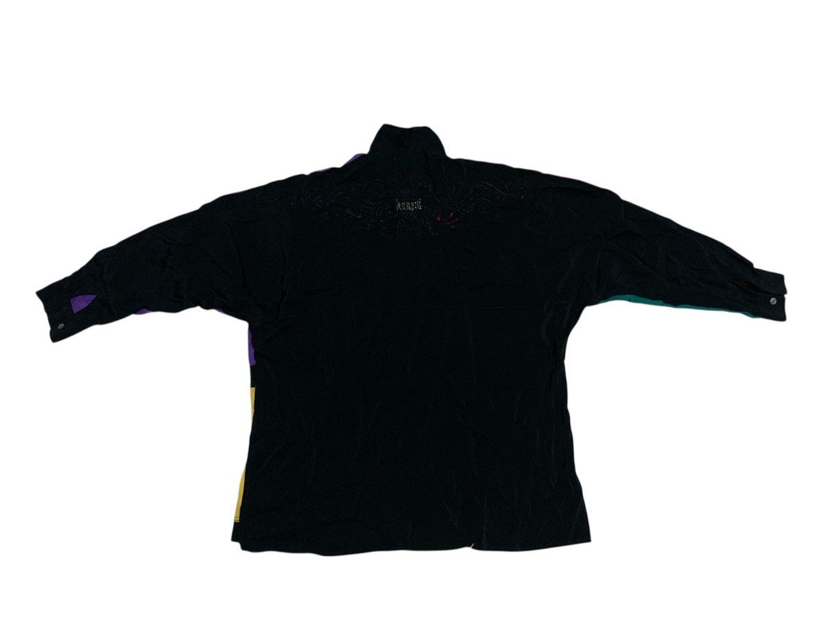 Japanese Brand × Kansai Yamamoto × Vintage Vintage kansai 90s colour block silk blouse Size L / US 10 / IT 46 - 2 Thumbnail