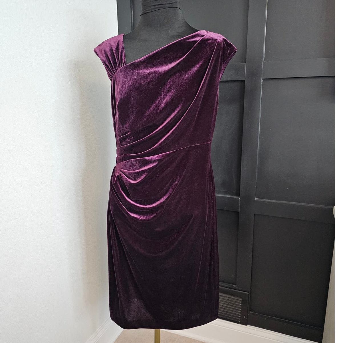 Lauren Ralph Lauren Lauren Ralph Lauren Velvet Sheath Midi Cocktail Dress 10 Size L / US 10 / IT 46 - 1 Thumbnail