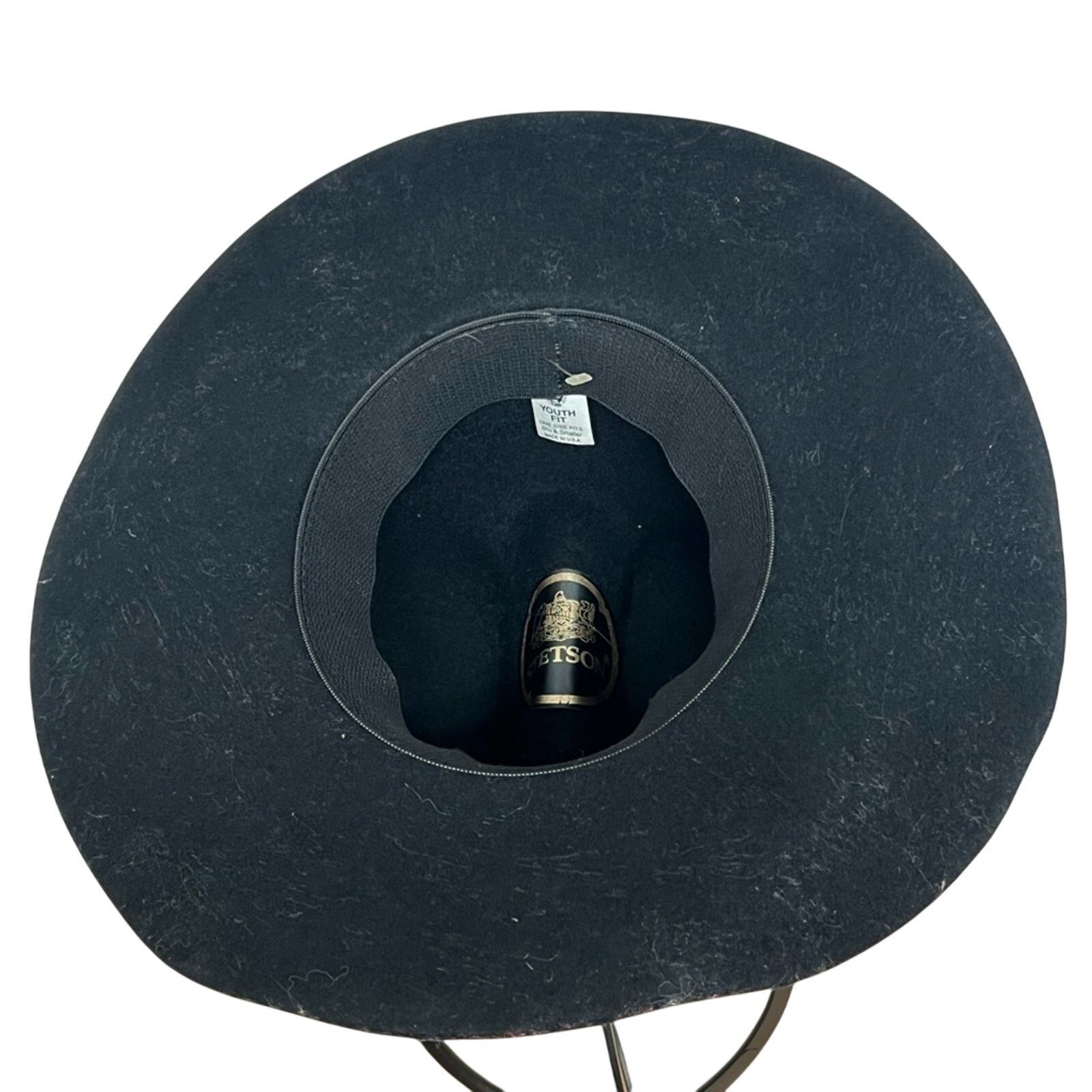 Stetson Stetson Youth Giddy Up Black Felt Cowboy Hat SWGIDY-234007 Size ONE SIZE - 6 Thumbnail