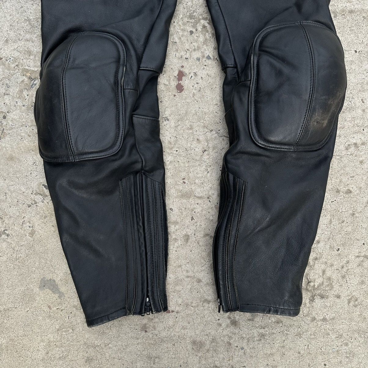 Leather × Vintage Vintage Moto Leather Pants Overalls Size 58 Style USA 00s Size US 42 / EU 58 - 3 Thumbnail