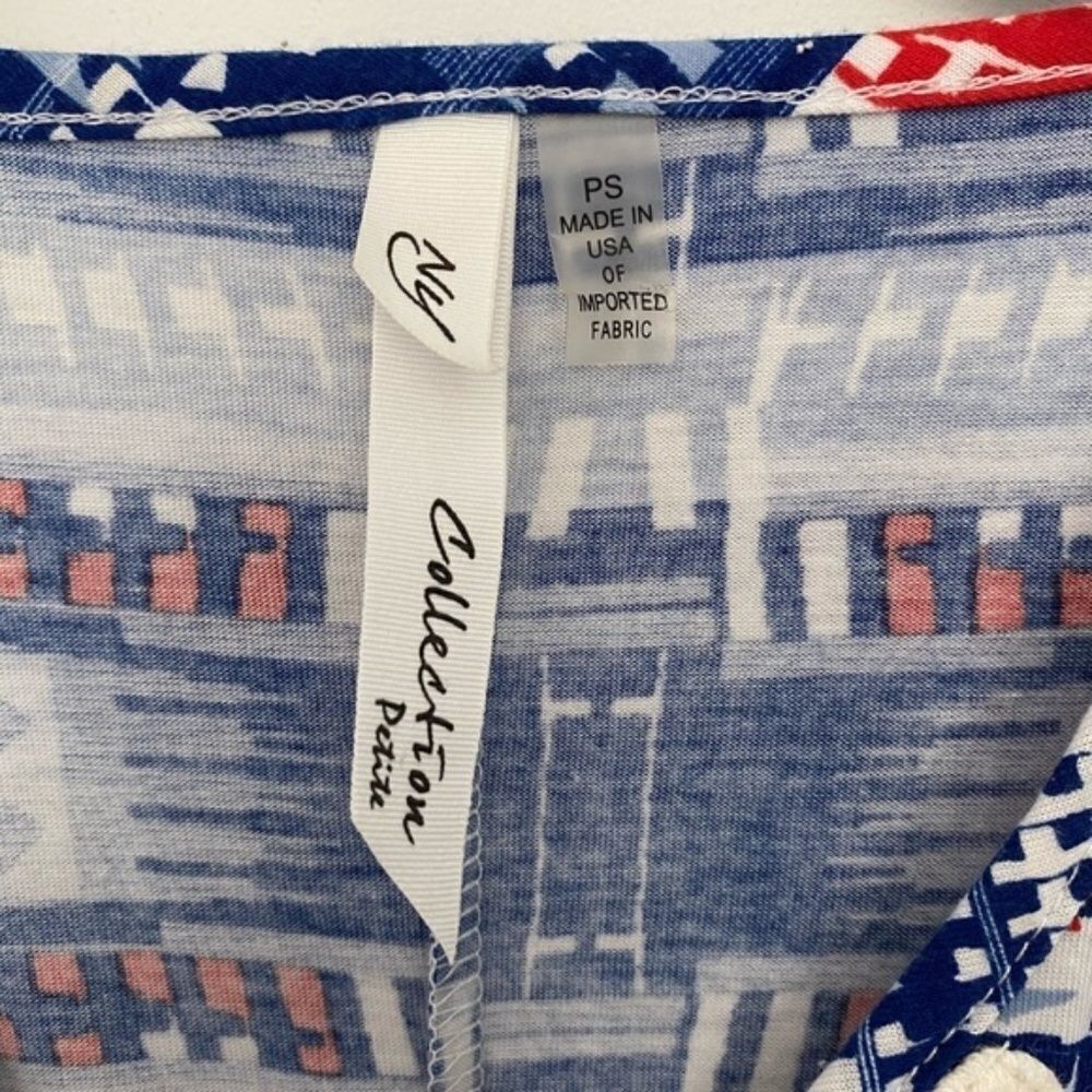 Other NY Collection Sleeveless Blouse Sz S Blue White Red Crochet Size S / US 4 / IT 40 - 5 Thumbnail