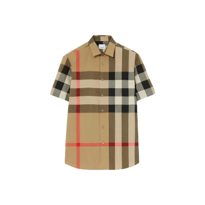 Burberry Burberry Check Pattern Casual Short Sleeve Shirt Size US XXL / EU 58 / 5 - 1 Thumbnail
