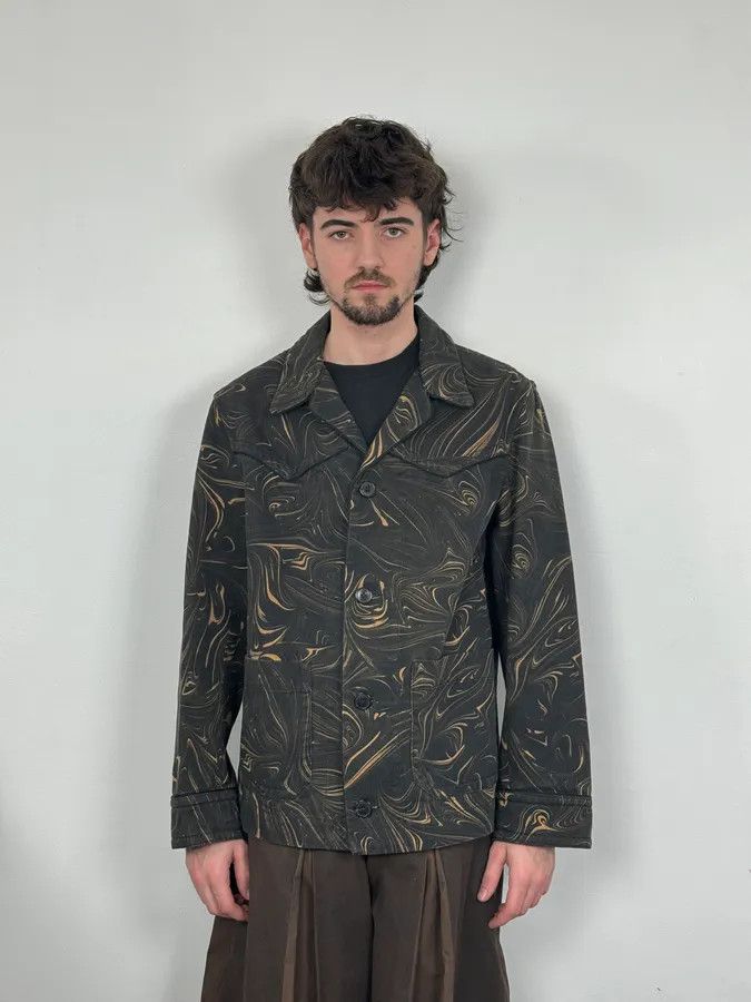 Dries Van Noten Dries Van Noten Marble Effect Black Jacket Size US M / EU 48-50 / 2 - 2 Thumbnail