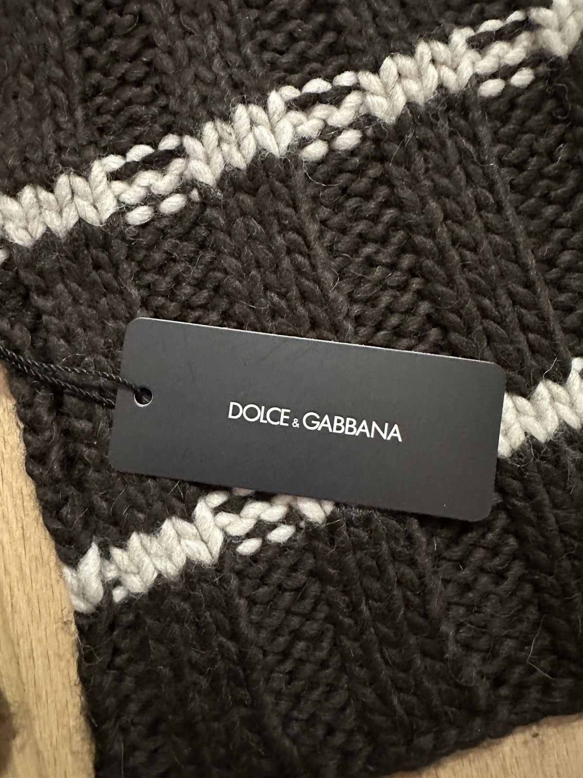 Dolce & Gabbana Dolce & Gabbana Brown Knit Scarf Size ONE SIZE - 4 Thumbnail