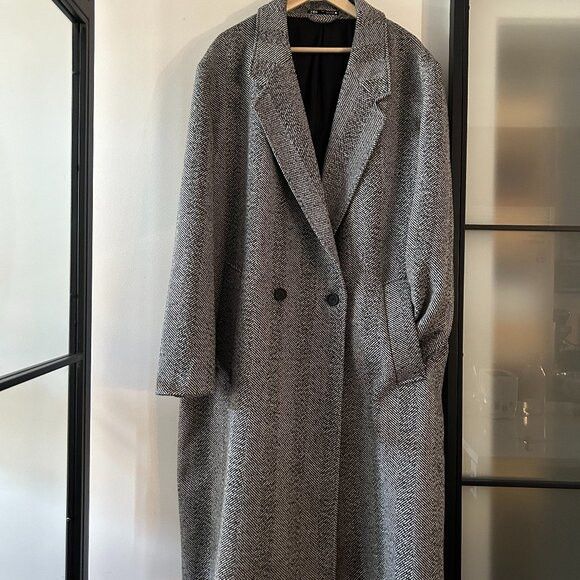 Zara herringbone coat sales
