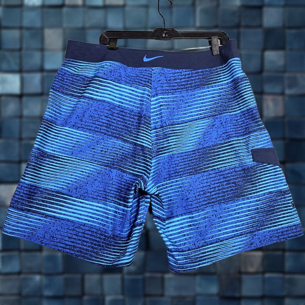 Nike Nike Men Size 38 Multicolor Striped Drawstring Swim Trunks Bottom Nike Mens Shorts Beach Surfing Recreational 90s? Size ONE SIZE - 1 Thumbnail