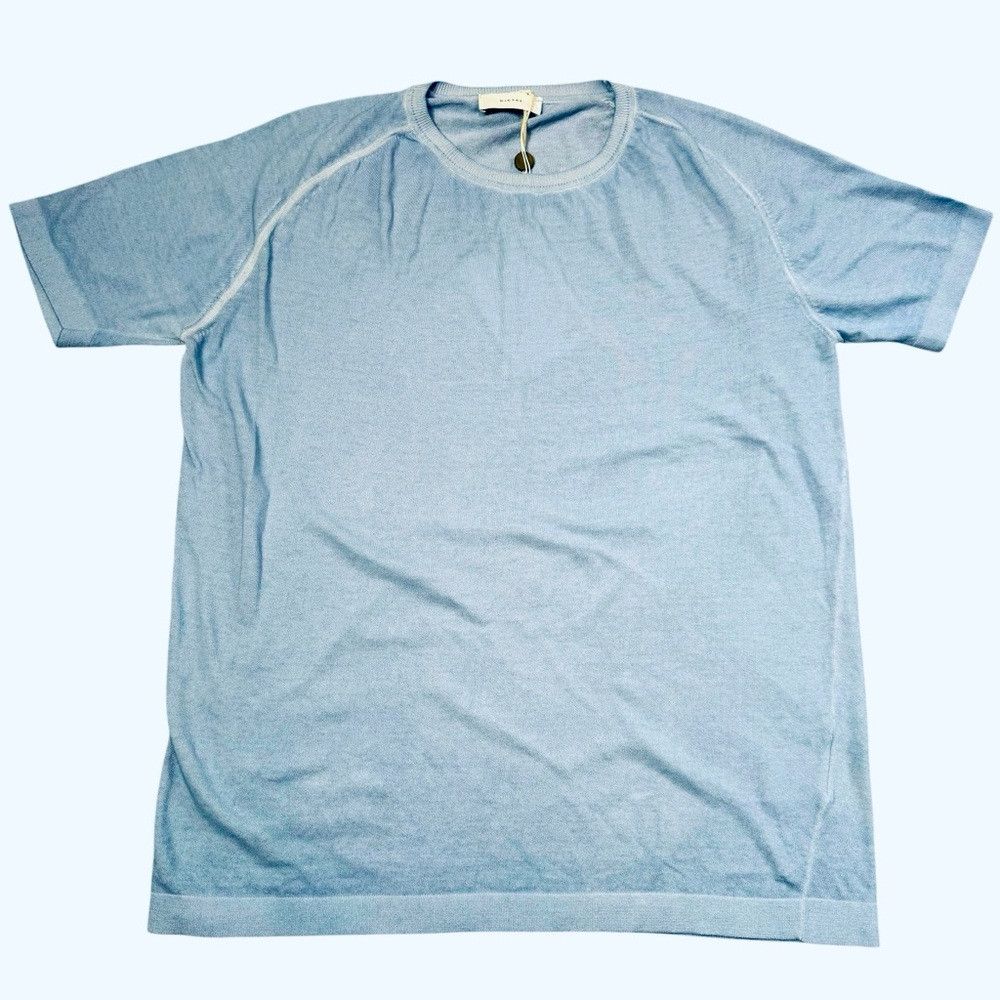Other NWT New Diktat Sky Blue Knit Short Sleeve Cotton Top Made I Size US XL / EU 56 / 4 - 3 Thumbnail