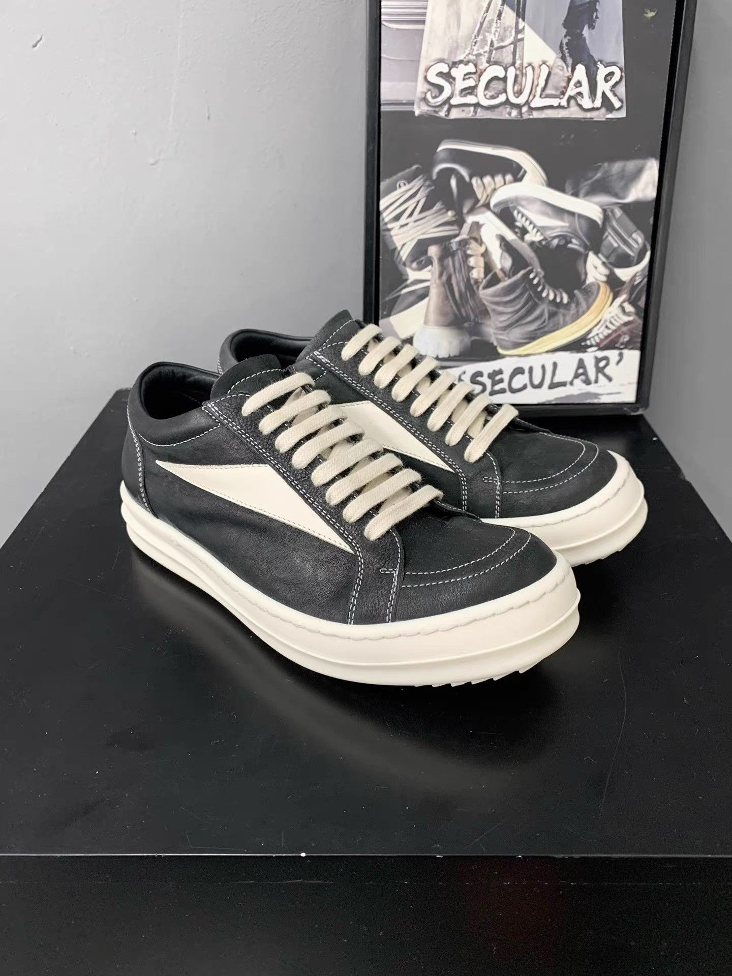 Rick Owens Rick Owens 24SS Mainline Leather Vans K34 Size US 7 / IT 37 - 3 Thumbnail