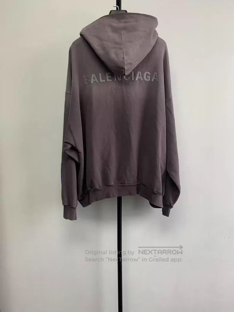 Balenciaga Balenciaga Washed Alphabet Embroidered Hooded Sweatshirt - Size US L / EU 52-54 / 3 - 2 Thumbnail