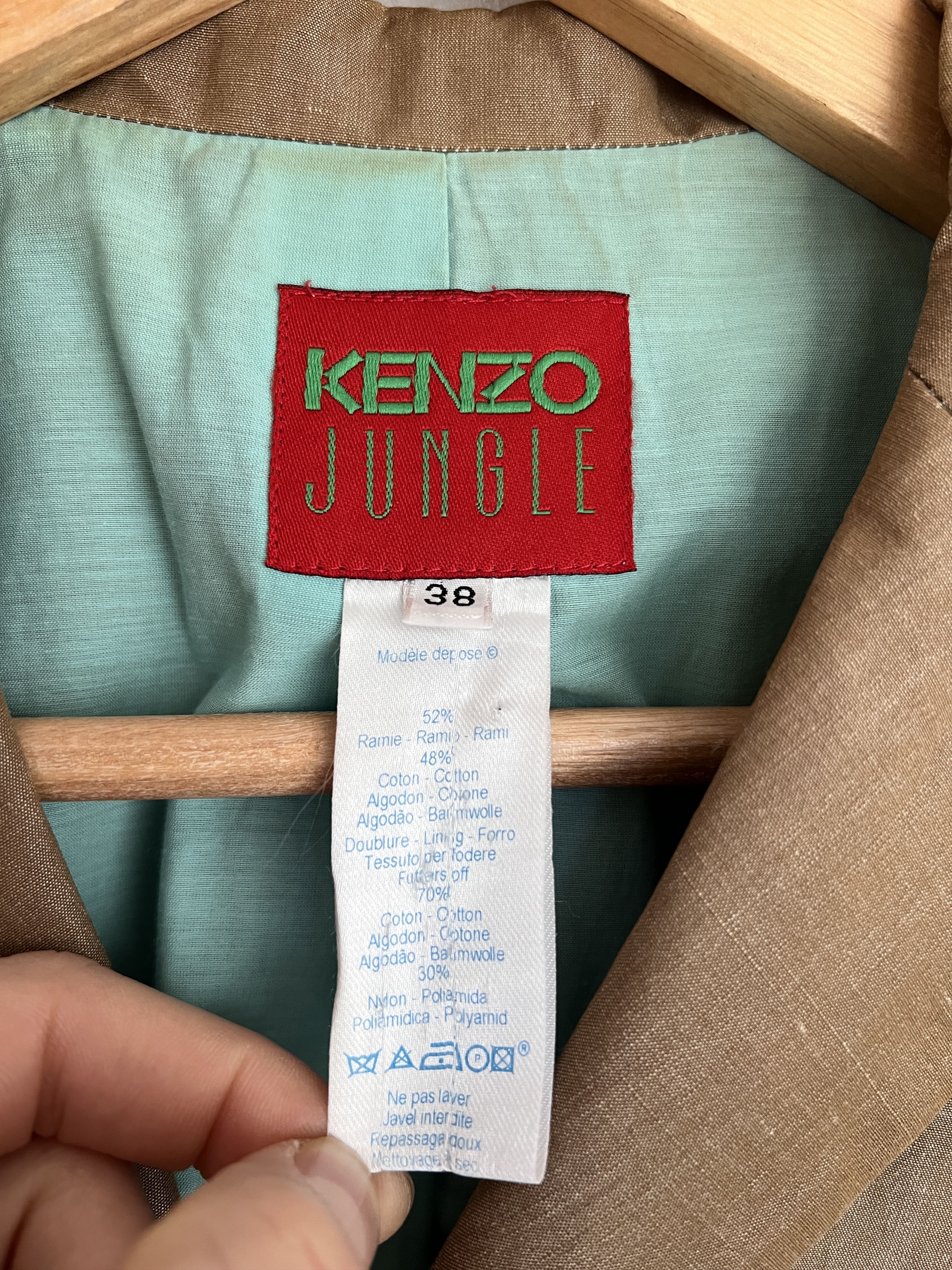 Kenzo Rare! Kenzo Jungle vintage 1990s rami blazer jacket luxury Size M / US 6-8 / IT 42-44 - 12 Thumbnail