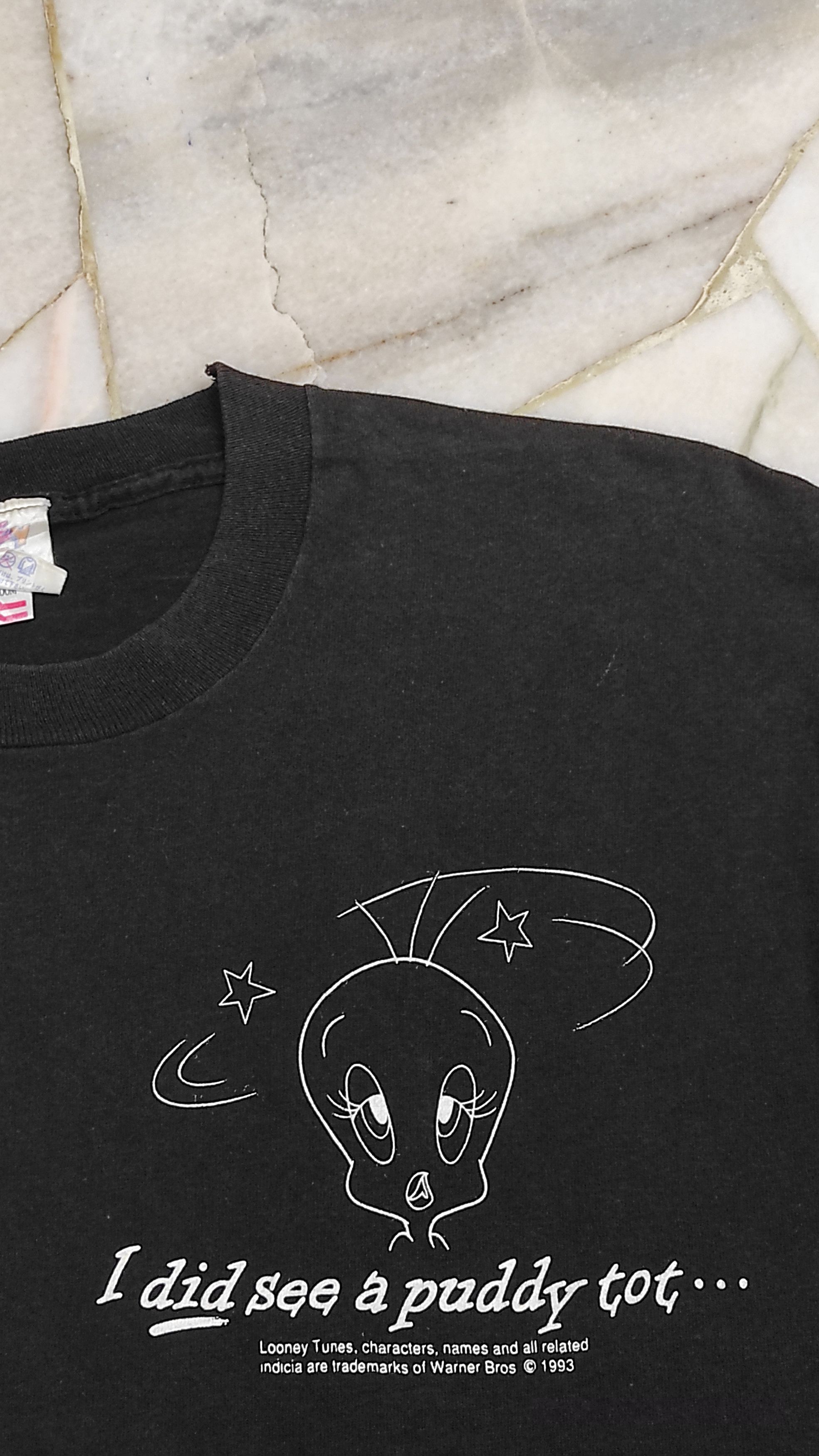 Cartoon Network RARE VINTAGE 1993 LOONEY TUNES TWEETY BIRD HEAVENS! TEE Size US L / EU 52-54 / 3 - 6 Thumbnail