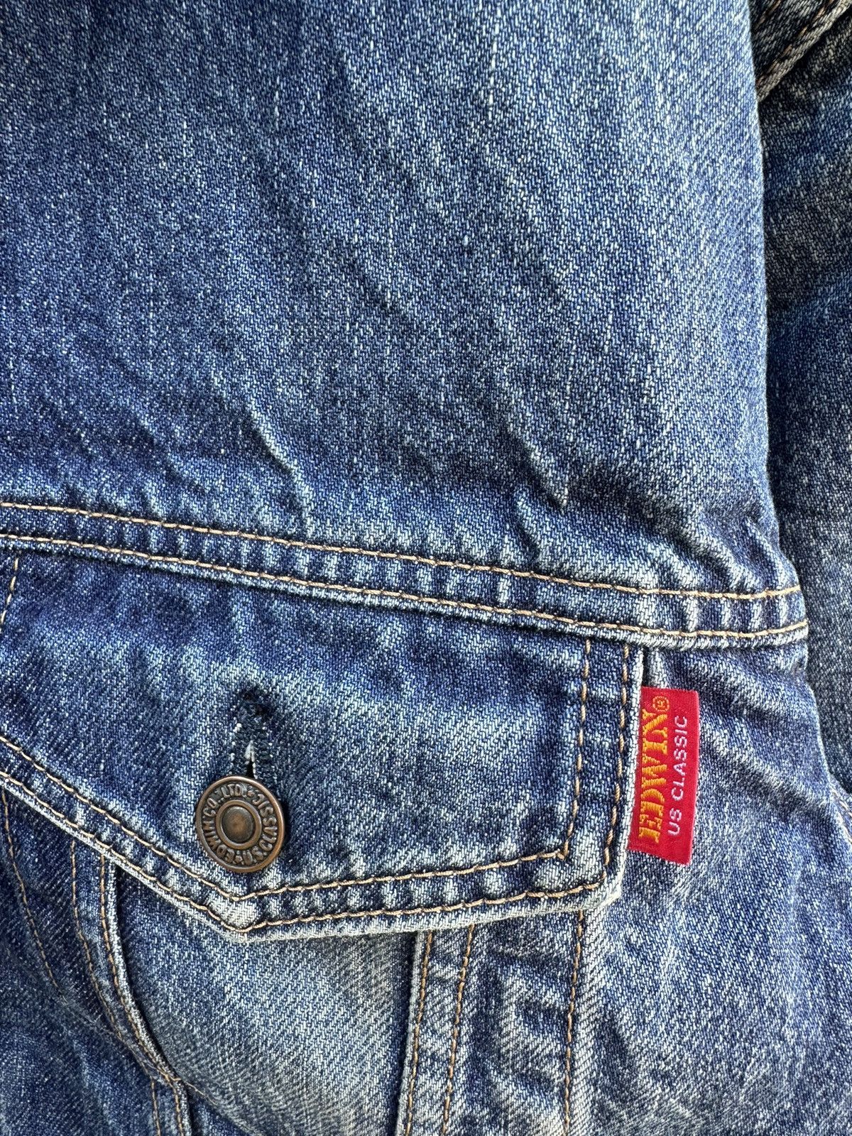 Edwin Vintage 80s Edwin rusty wash trucker denim jacket Size US L / EU 52-54 / 3 - 3 Thumbnail
