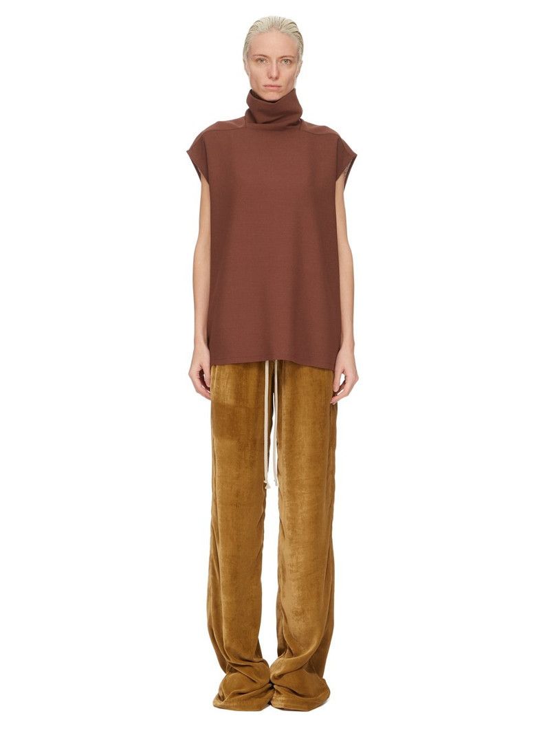 Rick Owens o1y0126 Velvet Sweatpant in Camel Size 28" / US 6 / IT 42 - 7 Thumbnail