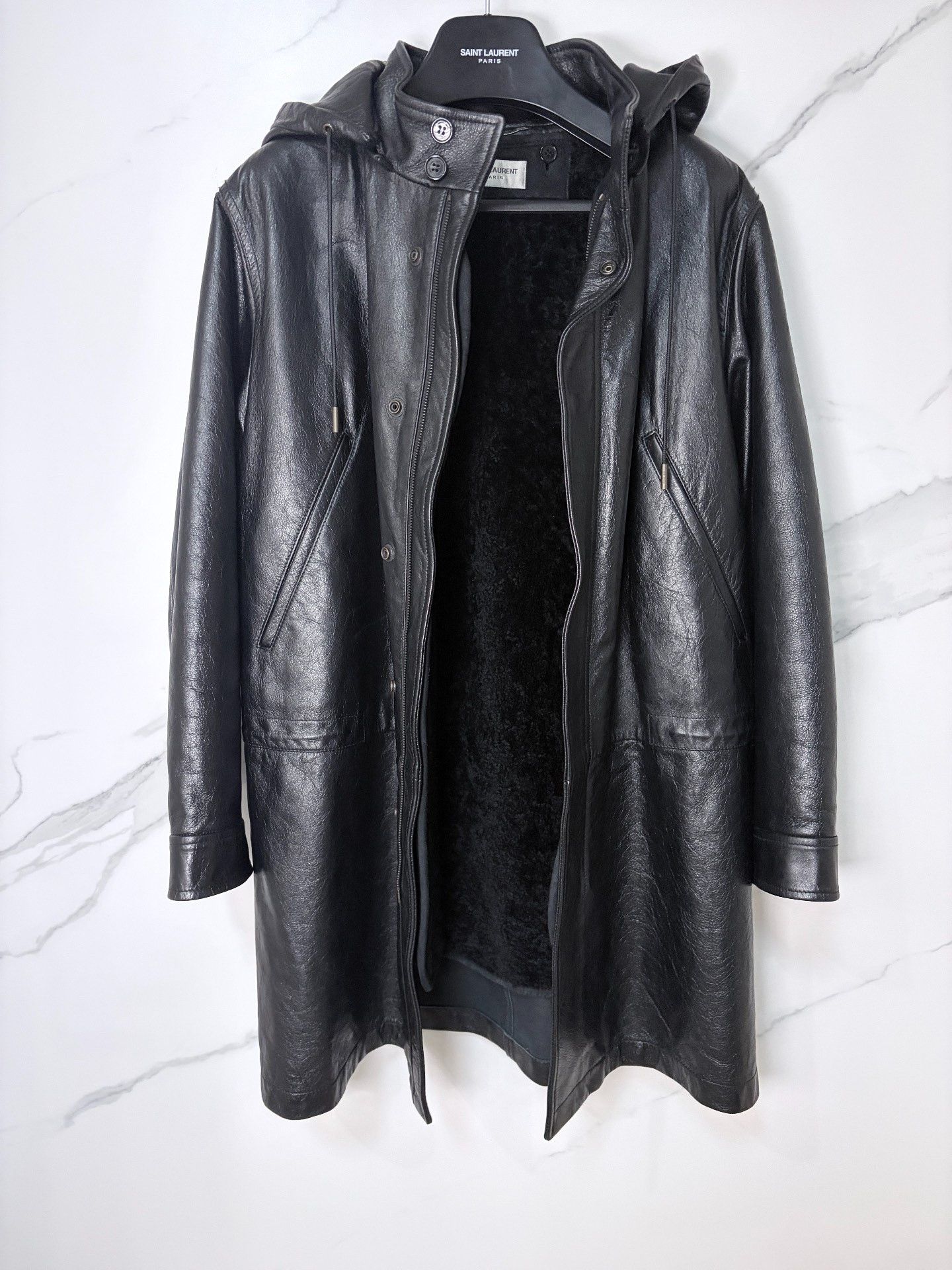 Saint Laurent Paris Saint Laurent 19SS Poster Leather Trench Coat Size US M / EU 48-50 / 2 - 2 Thumbnail